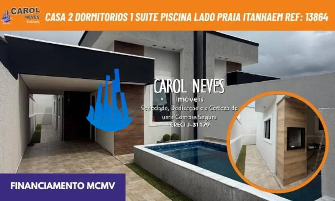 Foto 1 de Casa com 2 quartos à venda, 75m2 em Itanhaem - SP