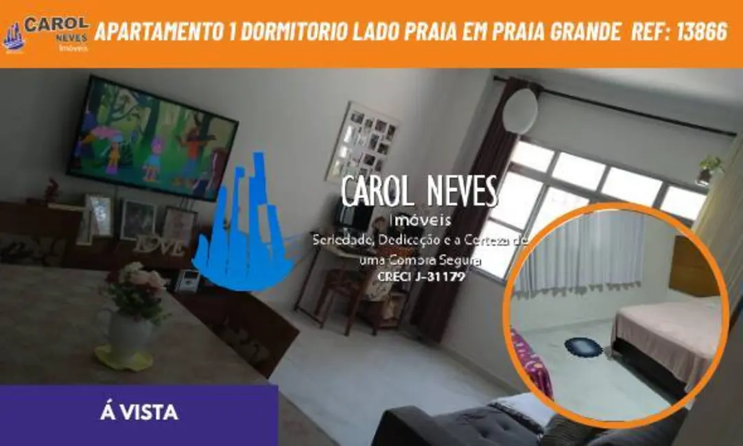 Apartamento com 1 quarto à venda, 55m2 em Canto do Forte, Praia Grande - SP - imagem 1 Foto 1 de Apartamento com 1 quarto à venda, 55m2 em Canto do Forte, Praia Grande - SP