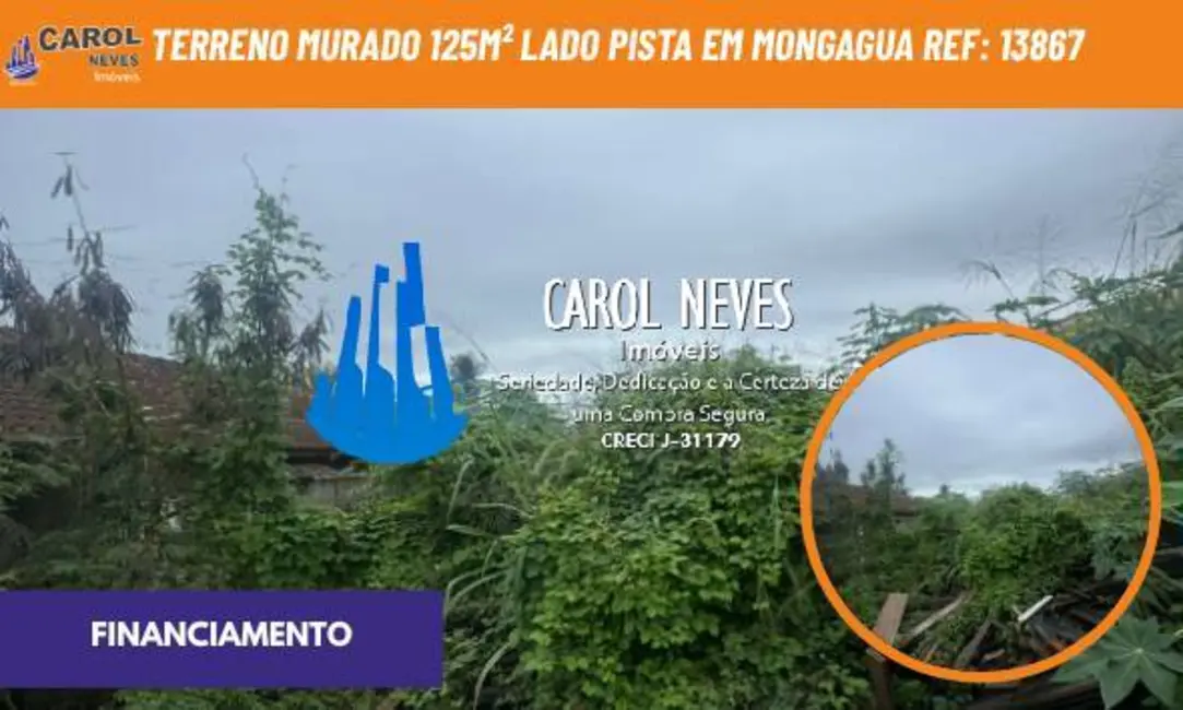 Foto 1 de Terreno / Lote à venda, 125m2 em Mongagua - SP