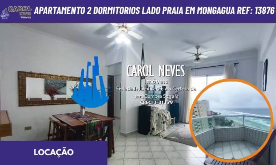 Apartamento com 2 quartos para alugar, 82m2 em Mongagua - SP - imagem 1 Foto 1 de Apartamento com 2 quartos para alugar, 82m2 em Mongagua - SP