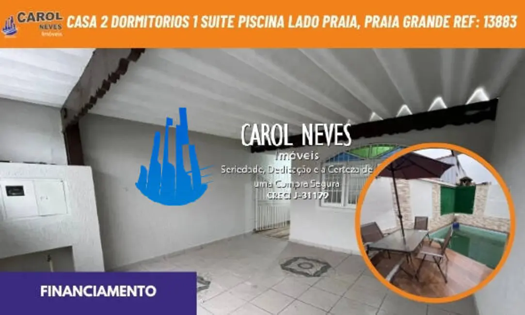 Foto 1 de Casa com 2 quartos à venda, 71m2 em Caiçara, Praia Grande - SP