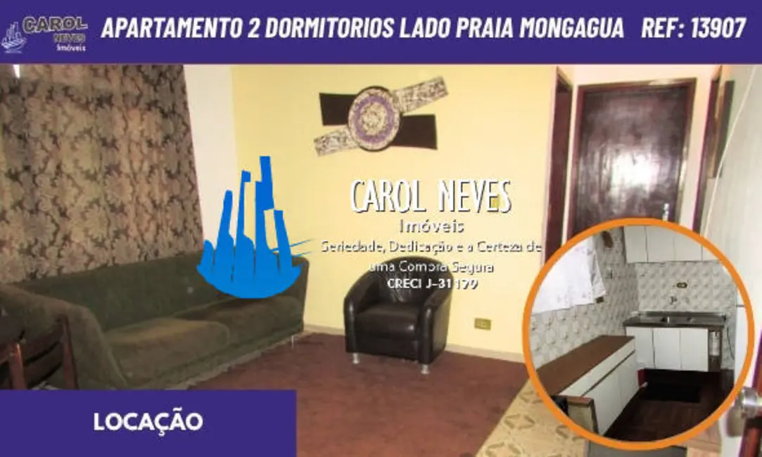 Apartamento com 2 quartos para alugar em Mongagua - SP - imagem 1 Foto 1 de Apartamento com 2 quartos para alugar em Mongagua - SP