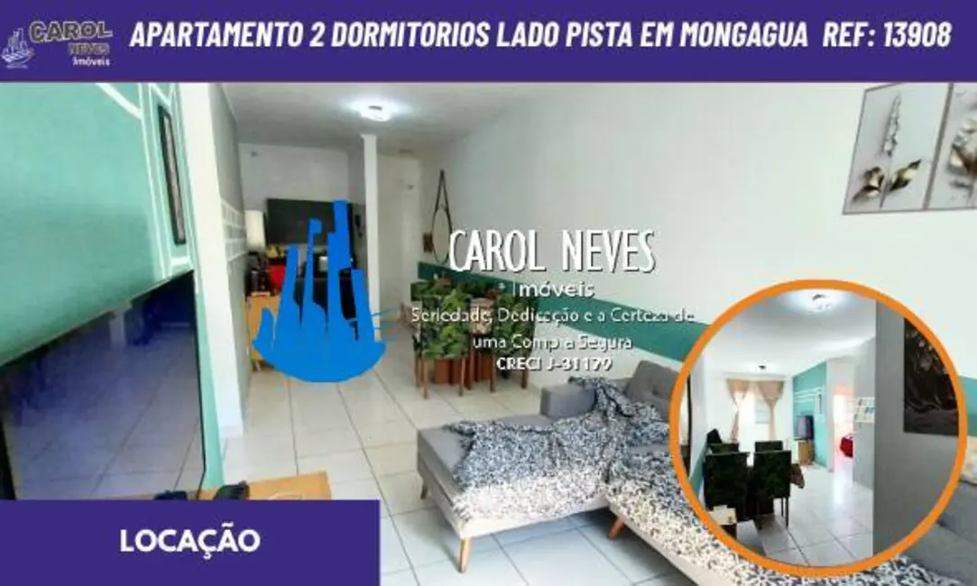 Foto 1 de Apartamento com 2 quartos para alugar, 52m2 em Mongagua - SP