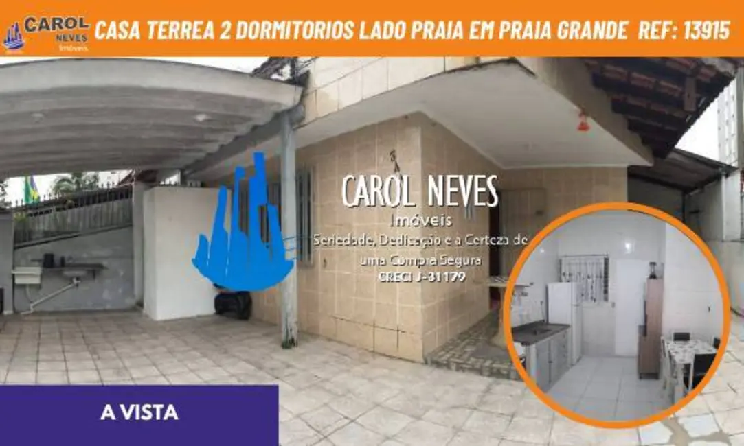 Casa com 2 quartos à venda, 83m2 em Mirim, Praia Grande - SP - imagem 1 Foto 1 de Casa com 2 quartos à venda, 83m2 em Mirim, Praia Grande - SP