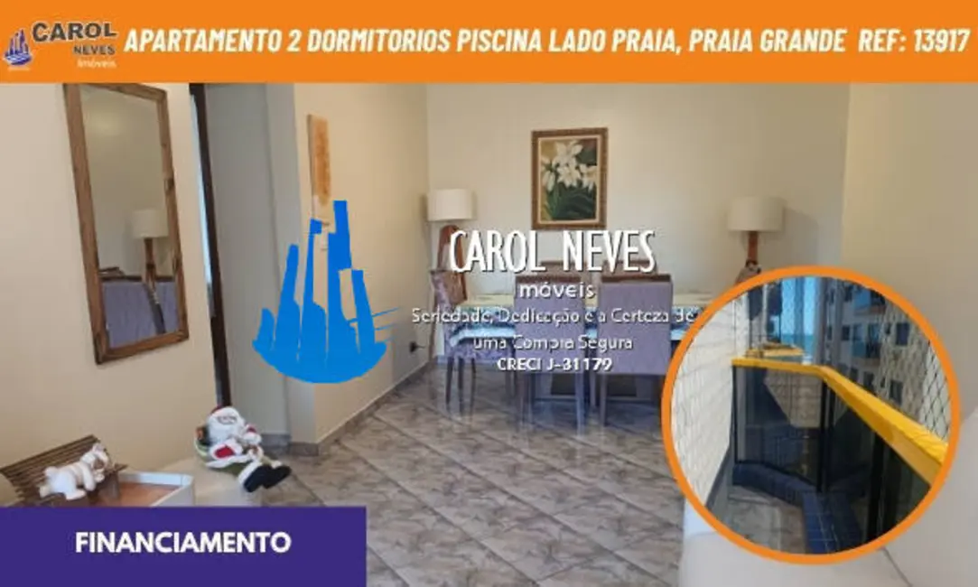 Foto 1 de Apartamento com 2 quartos à venda, 60m2 em Tupi, Praia Grande - SP