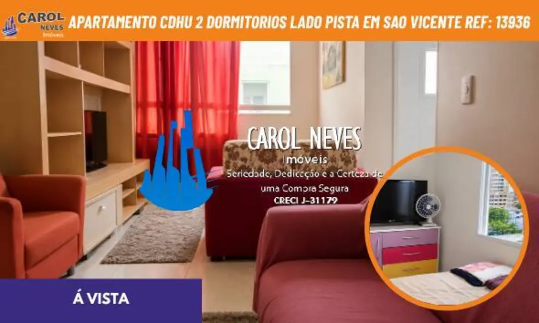 Apartamento com 2 quartos à venda, 52m2 em Catiapoa, Sao Vicente - SP - imagem 1 Foto 1 de Apartamento com 2 quartos à venda, 52m2 em Catiapoa, Sao Vicente - SP