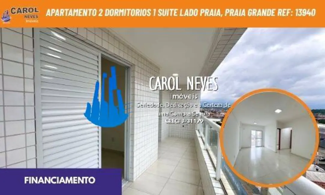 Foto 1 de Apartamento com 2 quartos à venda, 78m2 em Aviação, Praia Grande - SP