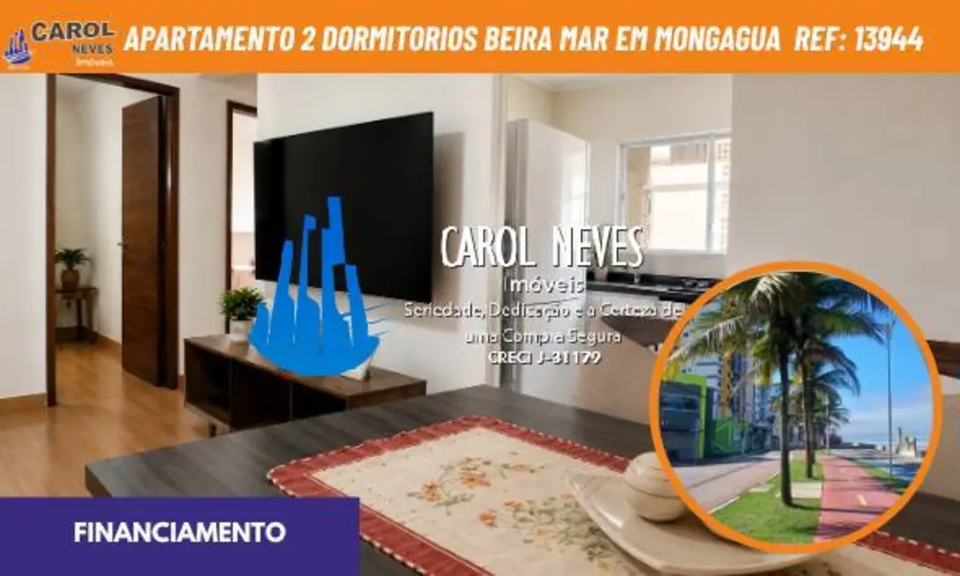 Foto 1 de Apartamento com 2 quartos à venda, 48m2 em Centro, Mongagua - SP