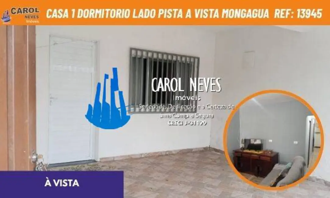 Foto 1 de Casa com 1 quarto à venda, 100m2 em Mongagua - SP