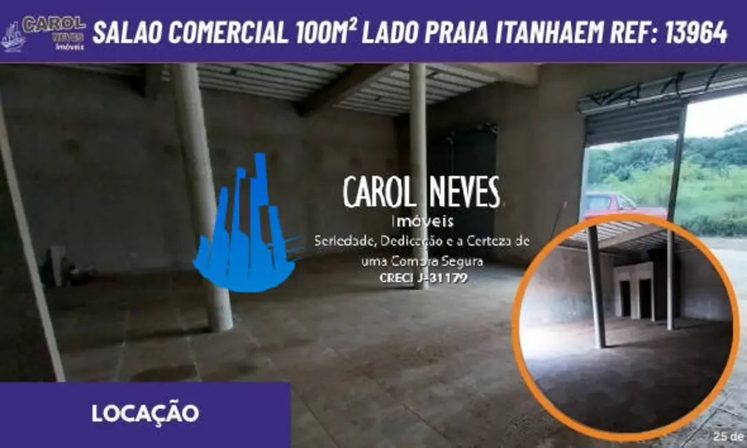 Foto 1 de Sala Comercial para alugar, 100m2 em Itanhaem - SP