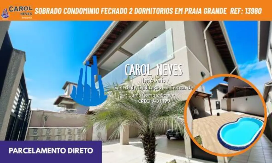 Foto 1 de Casa com 2 quartos à venda, 60m2 em Maracanã, Praia Grande - SP