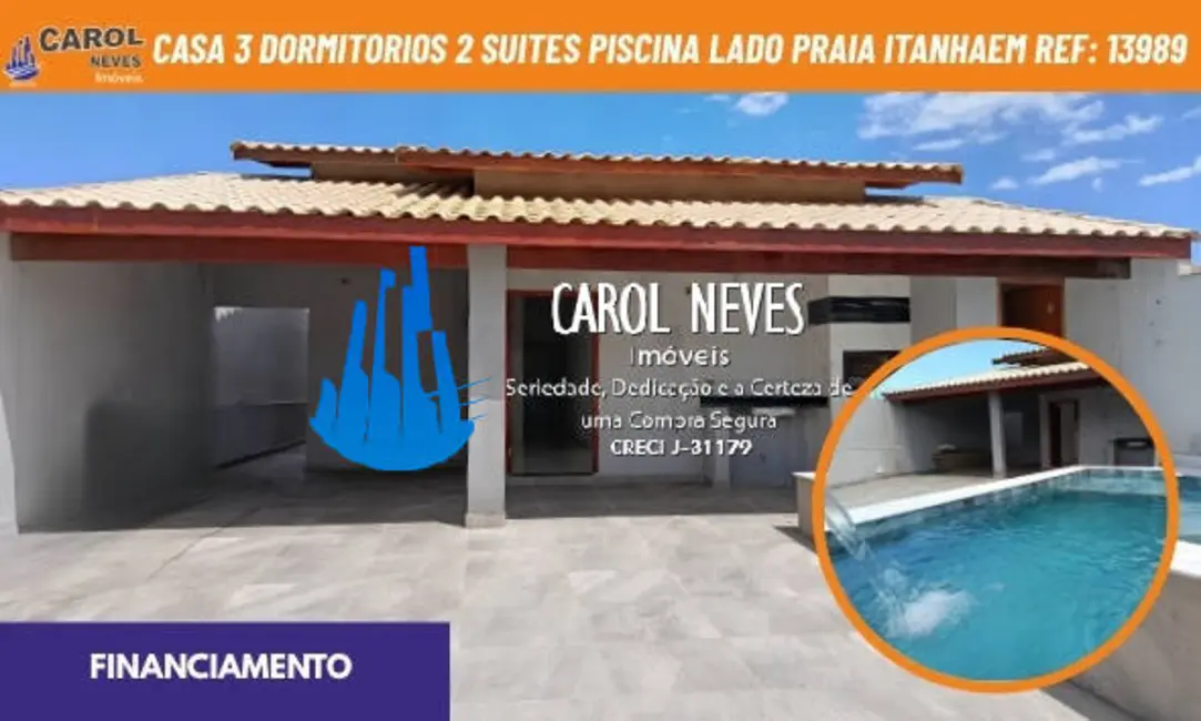 Foto 1 de Casa com 3 quartos à venda, 120m2 em Itanhaem - SP
