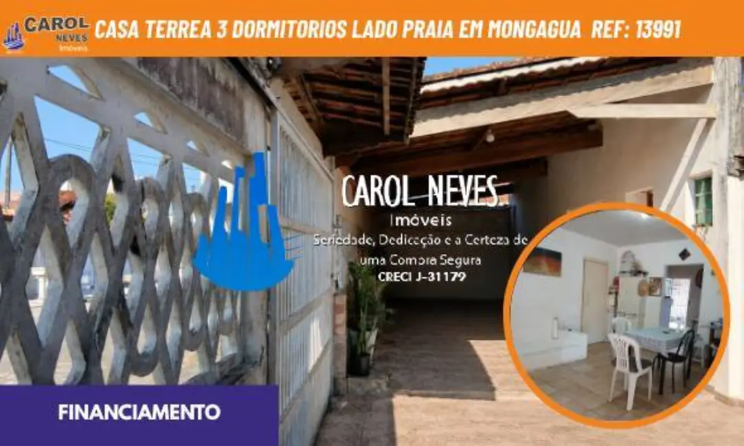 Casa com 3 quartos à venda em Mongagua - SP - imagem 1 Foto 1 de Casa com 3 quartos à venda em Mongagua - SP