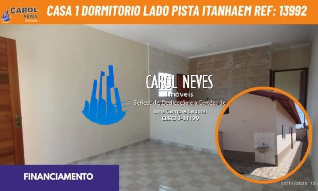 Foto 1 de Casa com 1 quarto à venda, 47m2 em Itanhaem - SP