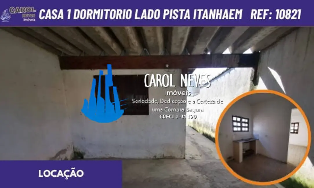 Foto 1 de Casa com 1 quarto para alugar, 150m2 em Itanhaem - SP