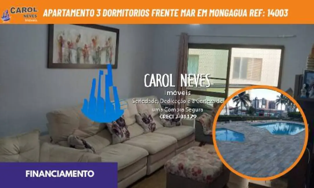 Apartamento com 3 quartos à venda, 115m2 em Centro, Mongagua - SP - imagem 1 Foto 1 de Apartamento com 3 quartos à venda, 115m2 em Centro, Mongagua - SP