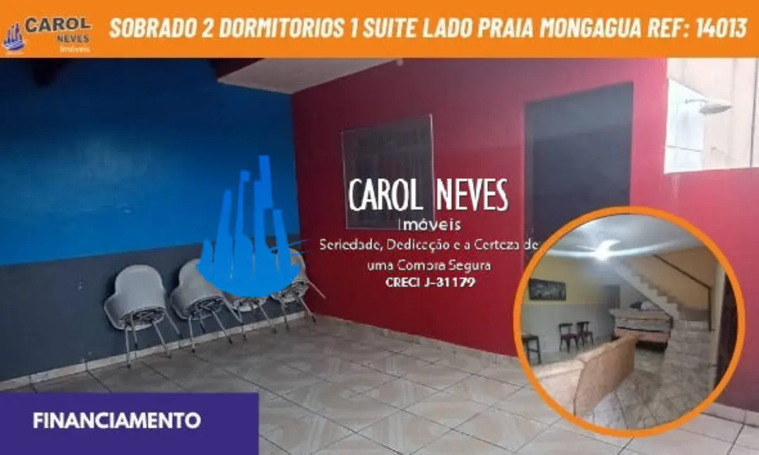 Foto 1 de Sobrado com 2 quartos à venda, 84m2 em Mongagua - SP