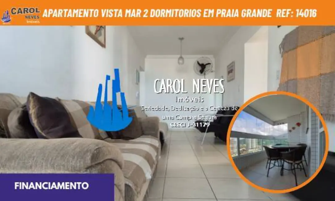 Foto 1 de Apartamento com 2 quartos à venda em Solemar, Praia Grande - SP