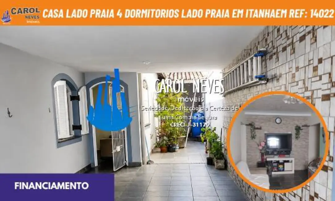 Foto 1 de Casa com 4 quartos à venda, 90m2 em Itanhaem - SP