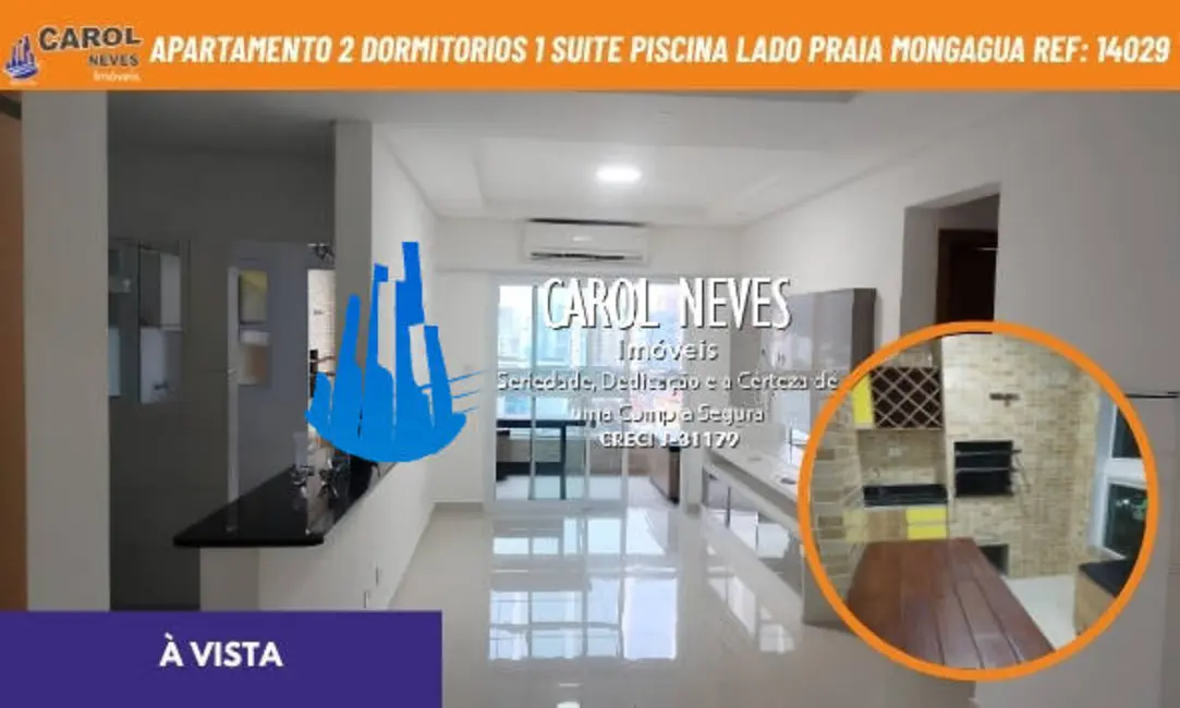 Foto 1 de Apartamento com 2 quartos à venda, 82m2 em Centro, Mongagua - SP