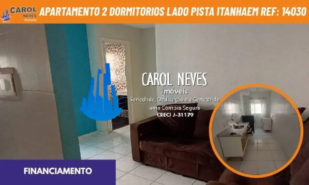 Foto 1 de Apartamento com 2 quartos à venda, 55m2 em Itanhaem - SP