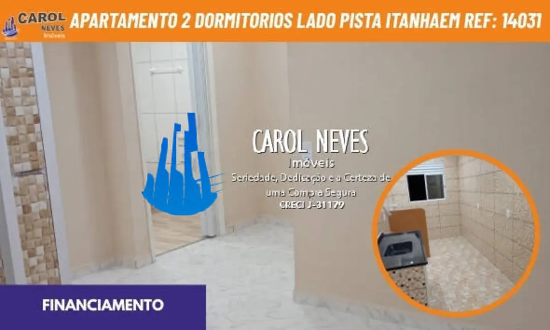 Foto 1 de Apartamento com 2 quartos à venda, 55m2 em Itanhaem - SP