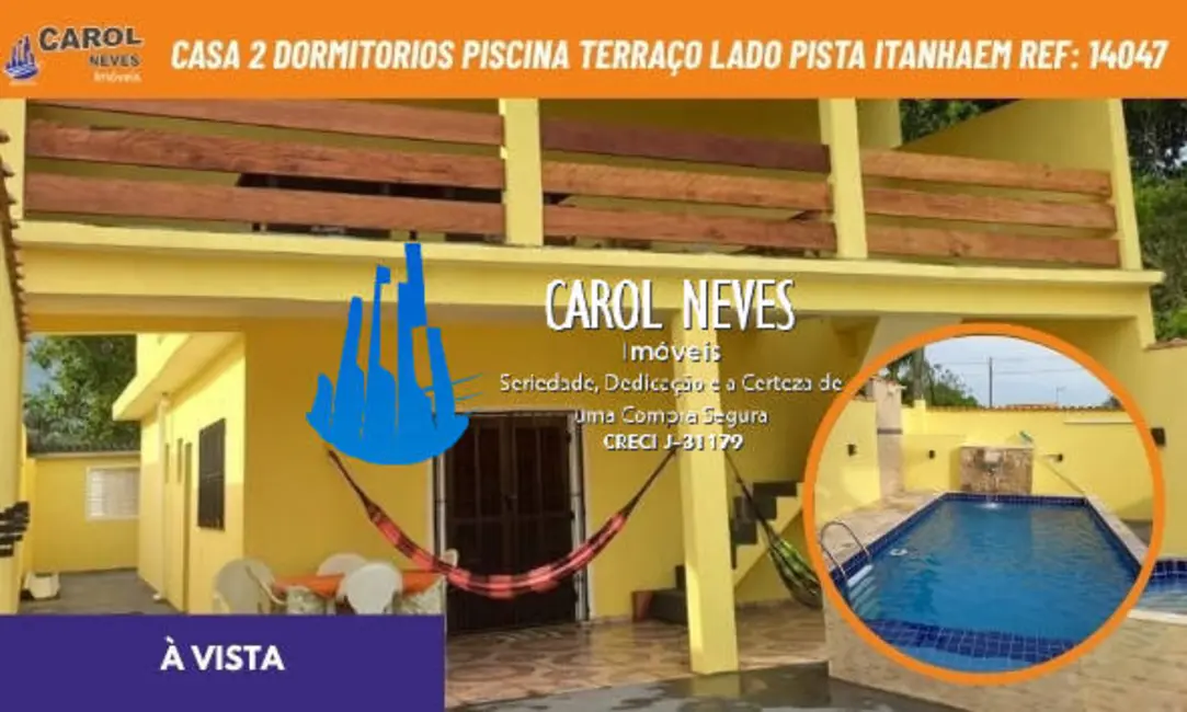 Casa com 2 quartos à venda, 87m2 em Itanhaem - SP - imagem 1 Foto 1 de Casa com 2 quartos à venda, 87m2 em Itanhaem - SP