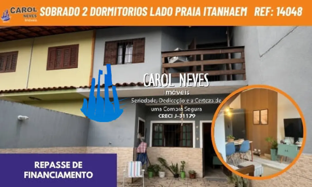 Foto 1 de Sobrado com 2 quartos à venda, 90m2 em Itanhaem - SP