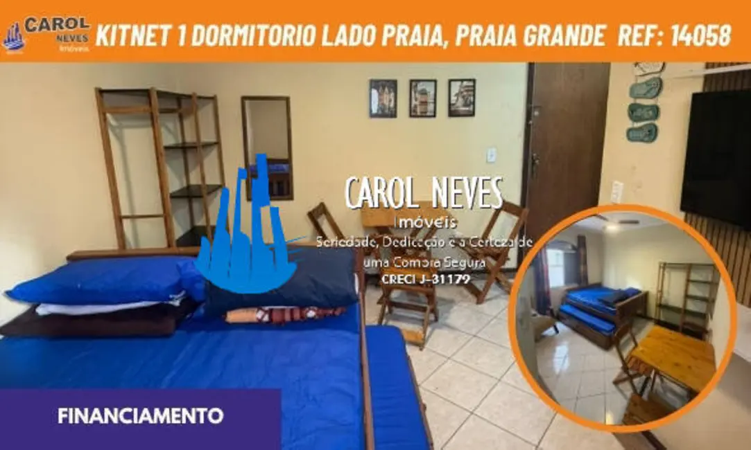 Apartamento com 1 quarto à venda, 25m2 em Ocian, Praia Grande - SP - imagem 1 Foto 1 de Apartamento com 1 quarto à venda, 25m2 em Ocian, Praia Grande - SP