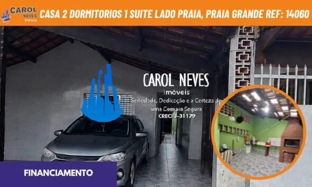 Foto 1 de Casa com 2 quartos à venda, 68m2 em Caiçara, Praia Grande - SP