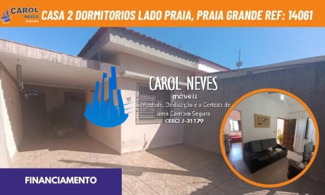 Casa com 2 quartos à venda, 66m2 em Solemar, Praia Grande - SP - imagem 1 Foto 1 de Casa com 2 quartos à venda, 66m2 em Solemar, Praia Grande - SP
