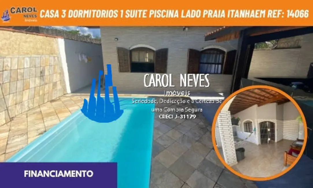 Casa com 3 quartos à venda, 158m2 em Itanhaem - SP - imagem 1 Foto 1 de Casa com 3 quartos à venda, 158m2 em Itanhaem - SP