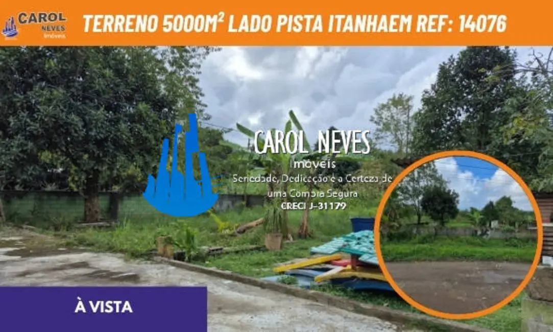 Foto 1 de Terreno / Lote à venda, 5000m2 em Itanhaem - SP
