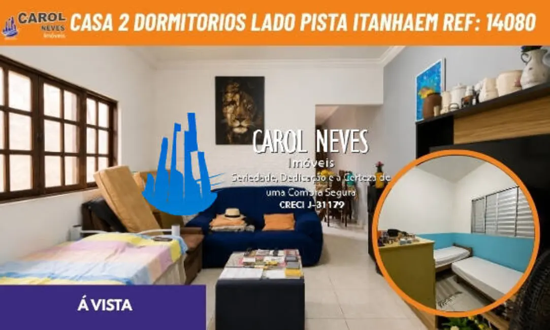 Foto 1 de Casa com 2 quartos à venda, 65m2 em Itanhaem - SP
