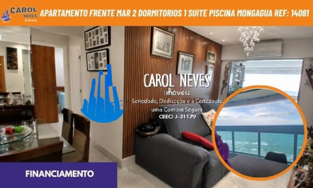 Foto 1 de Apartamento com 2 quartos à venda, 83m2 em Centro, Mongagua - SP
