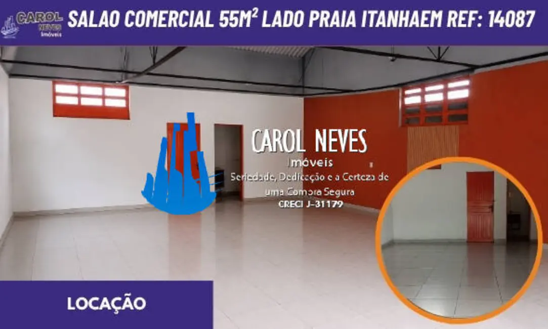 Sala Comercial para alugar, 55m2 em Vila São Paulo, Itanhaem - SP - imagem 1 Foto 1 de Sala Comercial para alugar, 55m2 em Vila São Paulo, Itanhaem - SP