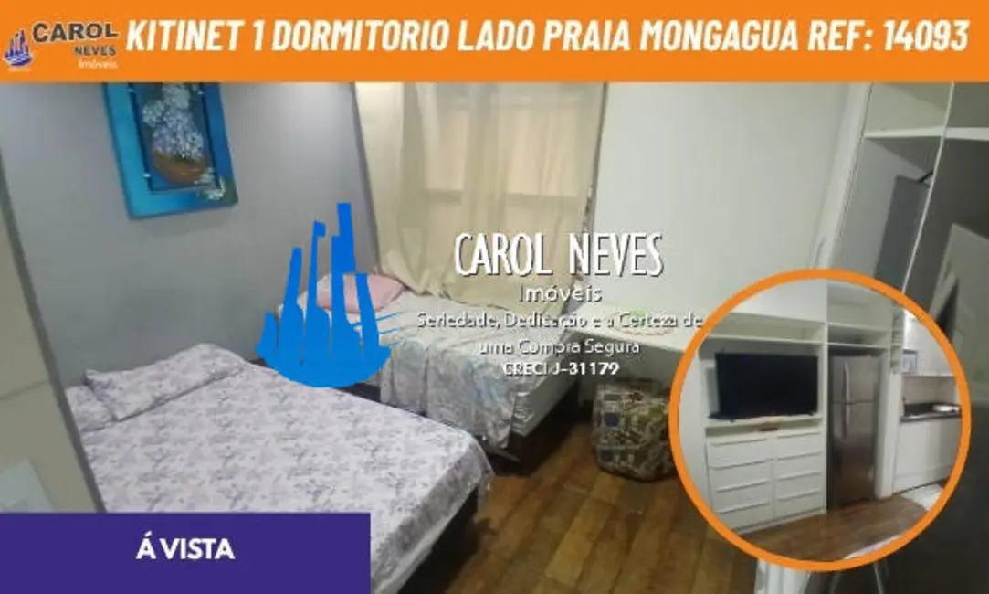 Foto 1 de Kitnet com 1 quarto à venda, 22m2 em Centro, Mongagua - SP