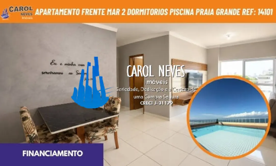 Foto 1 de Apartamento com 2 quartos à venda, 71m2 em Real, Praia Grande - SP