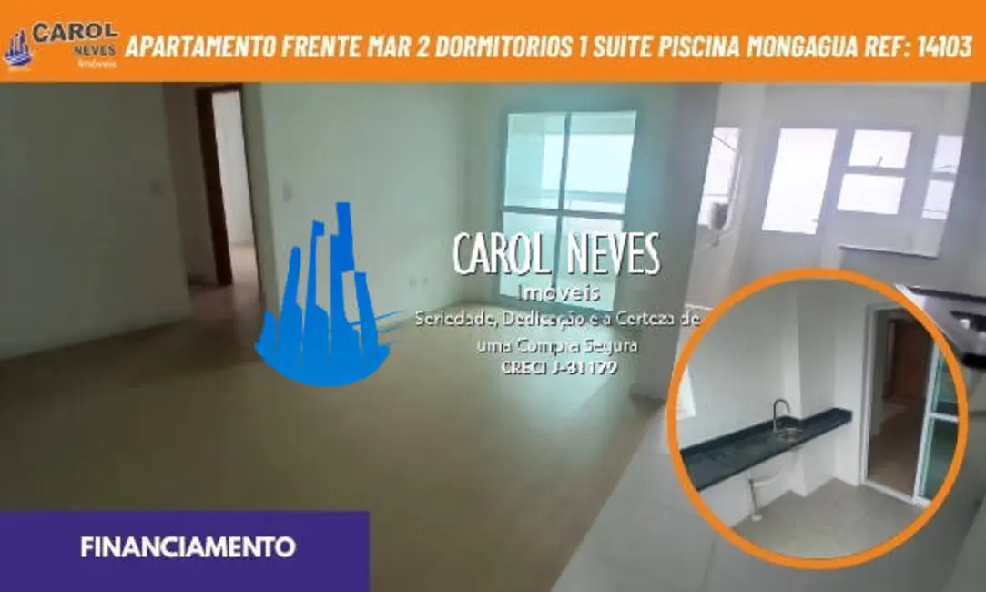 Foto 1 de Apartamento com 2 quartos à venda, 76m2 em Centro, Mongagua - SP