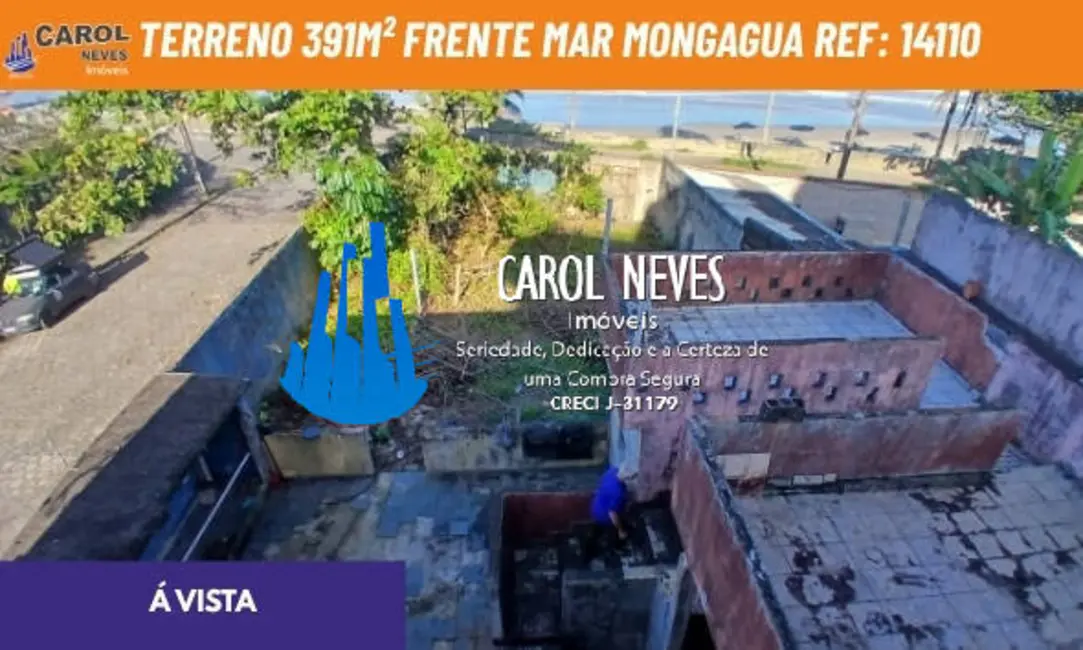 Foto 1 de Terreno / Lote à venda, 391m2 em Mongagua - SP