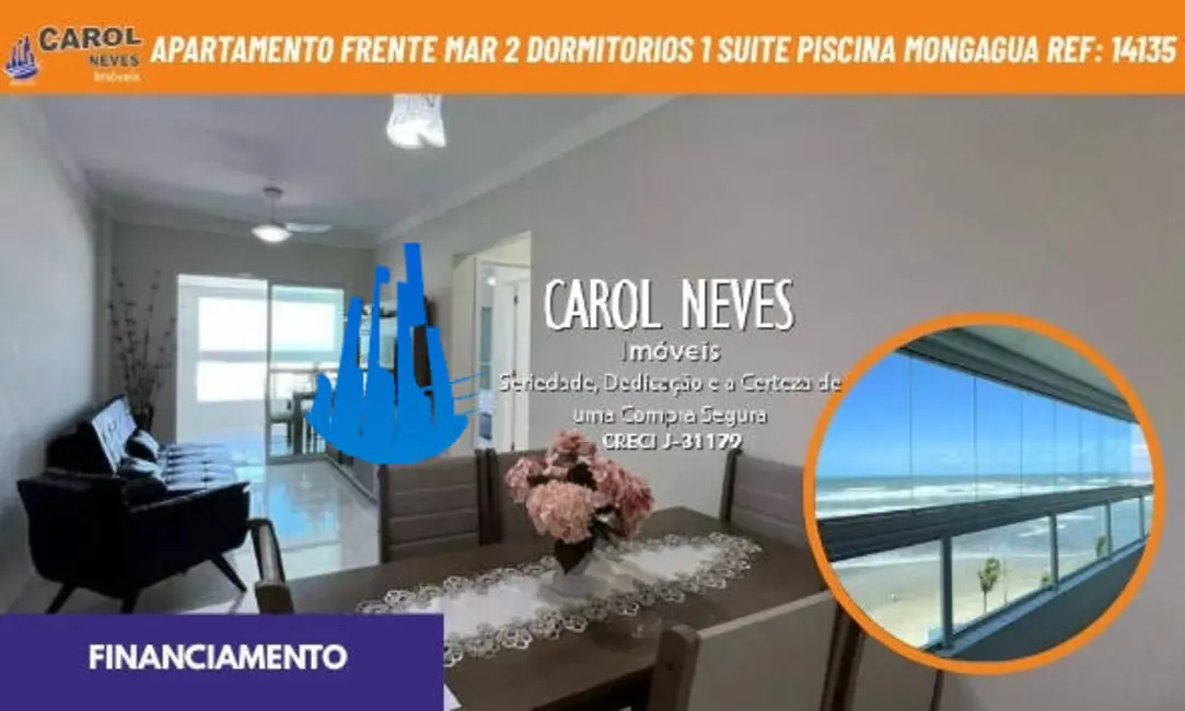 Foto 1 de Apartamento com 2 quartos à venda, 75m2 em Mongagua - SP