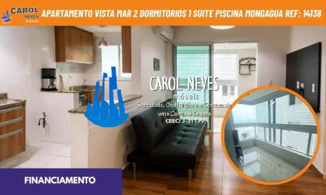Foto 1 de Apartamento com 2 quartos à venda, 72m2 em Mongagua - SP