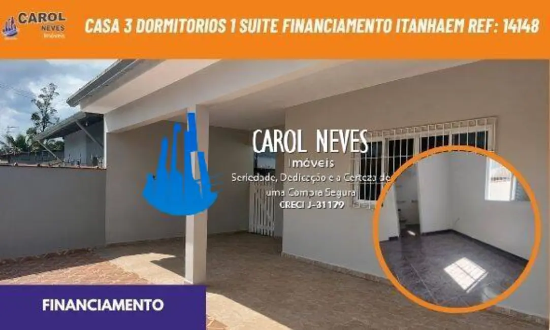 Foto 1 de Casa com 3 quartos à venda, 128m2 em Itanhaem - SP