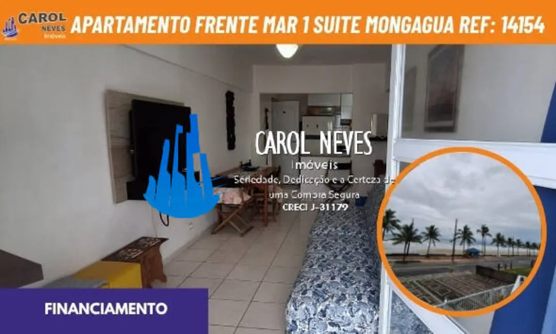 Foto 1 de Apartamento com 1 quarto à venda, 55m2 em Mongagua - SP