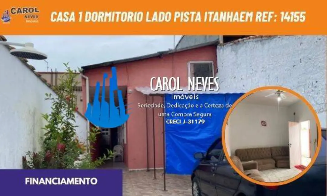 Foto 1 de Casa com 1 quarto à venda, 69m2 em Itanhaem - SP