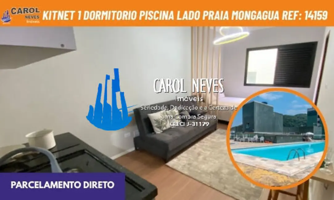 Foto 1 de Kitnet com 1 quarto à venda, 22m2 em Centro, Mongagua - SP