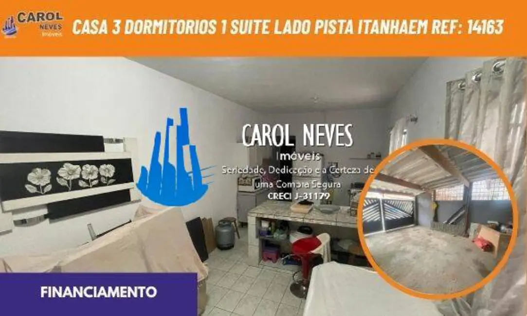 Foto 1 de Casa com 3 quartos à venda, 115m2 em Itanhaem - SP