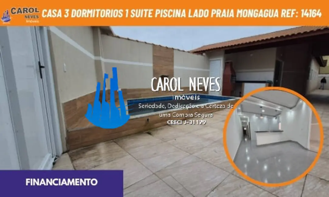 Foto 1 de Casa com 3 quartos à venda em Mongagua - SP