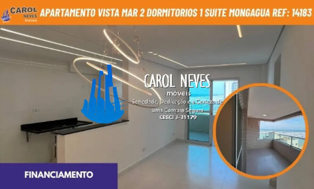 Foto 1 de Apartamento com 2 quartos à venda, 77m2 em Centro, Mongagua - SP