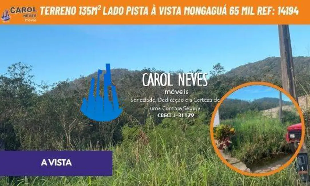 Foto 1 de Terreno / Lote à venda, 135m2 em Mongagua - SP